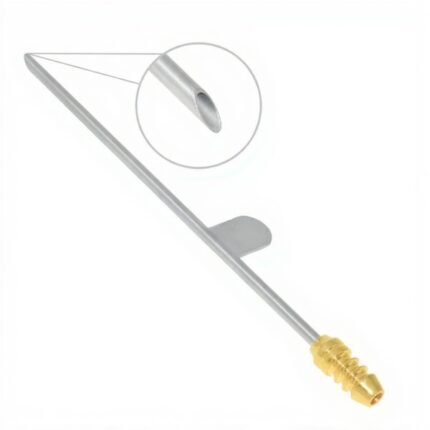 Gubisch Suction Raspatory – 17 cm × 4 mm, Sharp, Bayonet-Shaped with Stylet